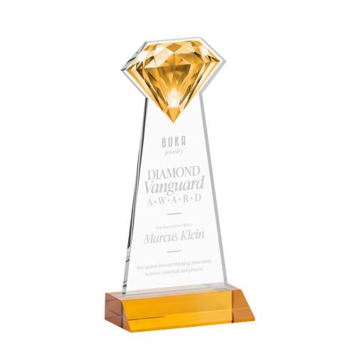 Recognition Awards - Crystal Awards - Gemstone Award - Amber