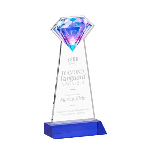 Recognition Awards - Crystal Awards - Gemstone Award - Blue
