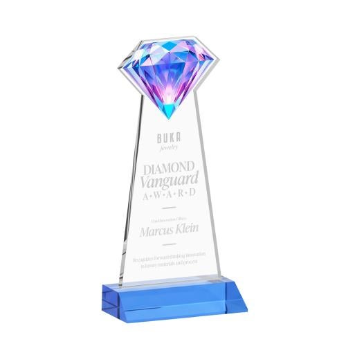 Recognition Awards - Crystal Awards - Gemstone Award - Sky Blue