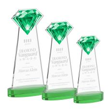 Gemstone Award on Alberton Base - Green - Over $150