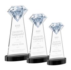 Gemstone Award on Alberton Base - Black - Colored Crystal Awards
