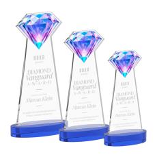 Gemstone Award on Alberton Base - Blue - Colored Crystal Awards