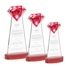 Gemstone Award on Alberton Base - Red - Over $150