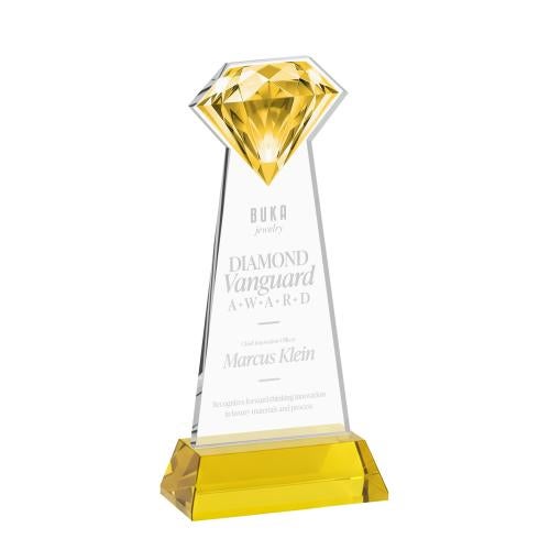 Recognition Awards - Crystal Awards - Gemstone Award on Hartford Base - Gold