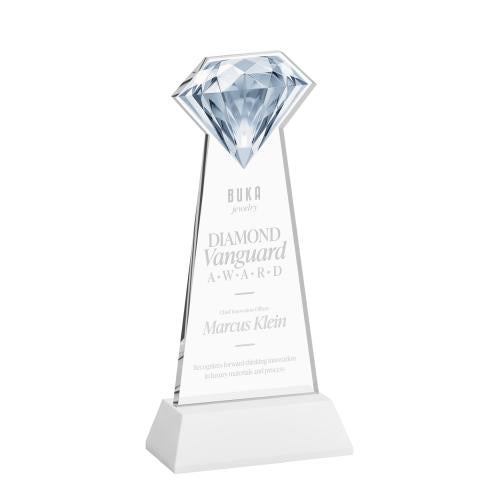 Recognition Awards - Crystal Awards - Gemstone Award on Hartford Base - White