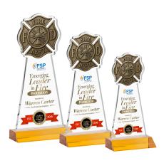 Fire Dept VividPrint Award - Amber - Full Color Awards