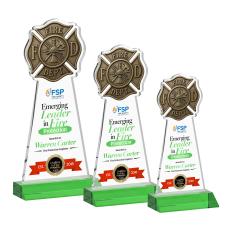 Fire Dept VividPrint Award - Green - Full Color Awards