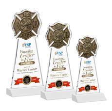 Fire Dept VividPrint Award - White - Full Color Awards