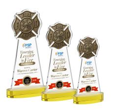 Fire Dept VividPrint Award on Alberton Base - Gold - Full Color Awards