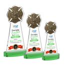 Fire Dept VividPrint&trade; Award on Alberton Base - Green