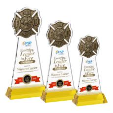 Fire Dept VividPrint Award on Hartford Base - Gold - Full Color Awards