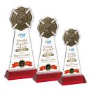Fire Dept VividPrint&trade; Award on Hartford Base - Red