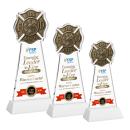 Fire Dept VividPrint&trade; Award on Hartford Base - White