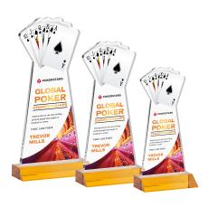 Poker VividPrint Award - Amber - Colored Glass Awards