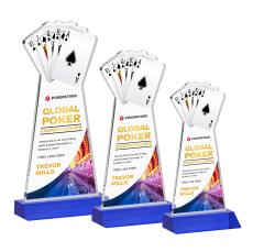 Poker VividPrint Award - Blue - Colored Glass Awards