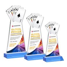 Poker VividPrint Award - Sky Blue - Colored Glass Awards