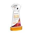 Poker VividPrint&trade; Award on Alberton Base - Amber