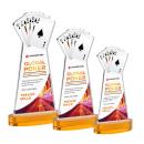 Poker VividPrint&trade; Award on Alberton Base - Amber