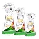 Poker VividPrint&trade; Award on Alberton Base - Green