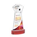 Poker VividPrint&trade; Award on Alberton Base - Red