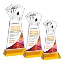Poker VividPrint&trade; Award on Hartford Base - Amber