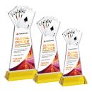 Poker VividPrint&trade; Award on Hartford Base - Gold