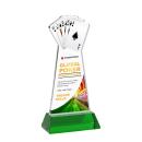 Poker VividPrint&trade; Award on Hartford Base - Green