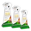 Poker VividPrint&trade; Award on Hartford Base - Green