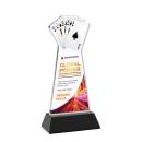 Poker VividPrint&trade; Award on Hartford Base - Black