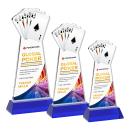 Poker VividPrint&trade; Award on Hartford Base - Blue