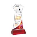 Poker VividPrint&trade; Award on Hartford Base - Red