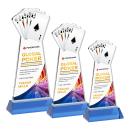 Poker VividPrint&trade; Award on Hartford Base - Sky Blue