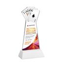 Poker VividPrint&trade; Award on Hartford Base - White