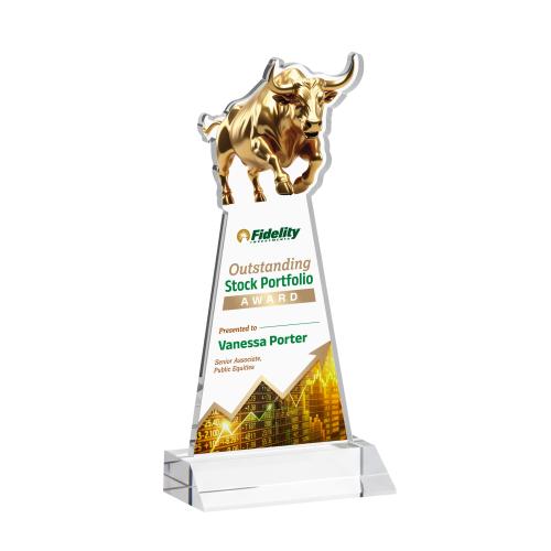 Recognition Awards - Crystal Awards - Raging Bull VividPrint&trade; Award - Clear
