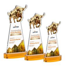 Raging Bull VividPrint Award on Alberton Base - Amber - Full Color Awards