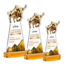 Raging Bull VividPrint&trade; Award on Alberton Base - Amber