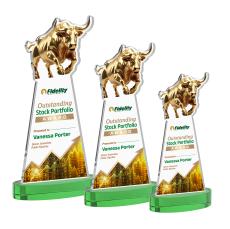 Raging Bull VividPrint Award on Alberton Base - Green - Full Color Awards