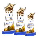Raging Bull VividPrint&trade; Award on Alberton Base - Blue