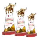 Raging Bull VividPrint&trade; Award on Alberton Base - Red