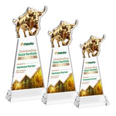 Raging Bull VividPrint Award on Hartford Base - Clear - Sales Awards