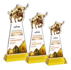 Raging Bull VividPrint Award on Hartford Base - Gold - Over $150