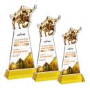 Raging Bull VividPrint&trade; Award on Hartford Base - Gold