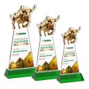 Raging Bull VividPrint&trade; Award on Hartford Base - Green