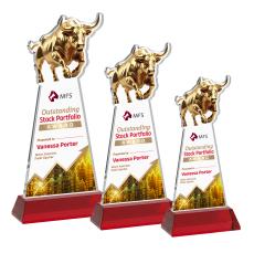 Raging Bull VividPrint Award on Hartford Base - Red - Over $150