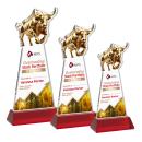 Raging Bull VividPrint&trade; Award on Hartford Base - Red