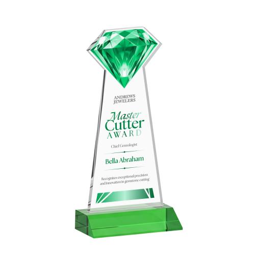 Recognition Awards - Crystal Awards - Gemstone VividPrint&trade; Award - Green