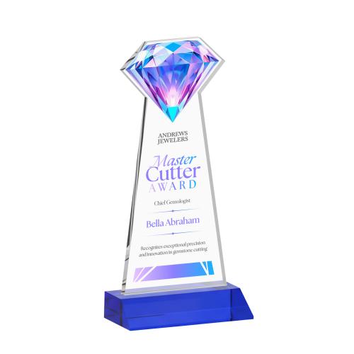 Recognition Awards - Crystal Awards - Gemstone VividPrint&trade; Award - Blue