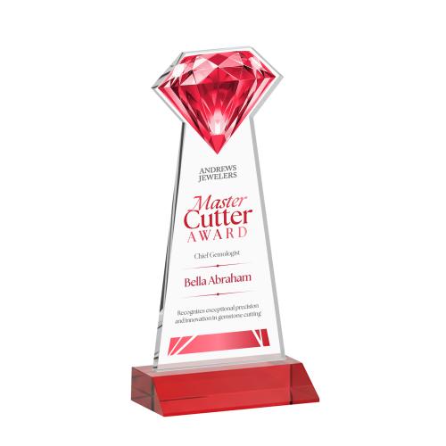 Recognition Awards - Crystal Awards - Gemstone VividPrint&trade; Award - Red