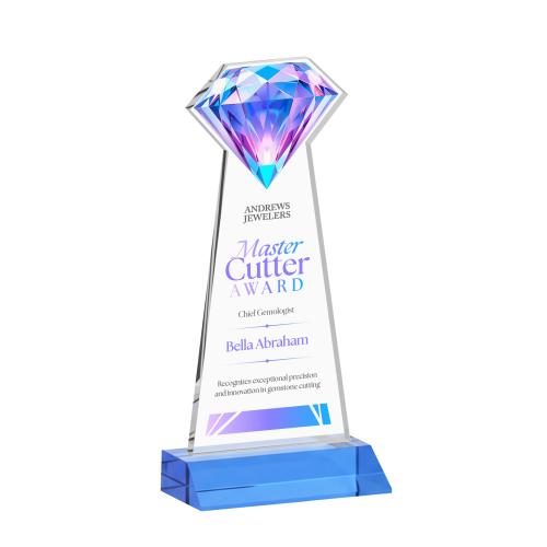 Recognition Awards - Crystal Awards - Gemstone VividPrint&trade; Award - Sky Blue