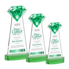 Gemstone VividPrint Award on Alberton Base - Green - Diamond Awards